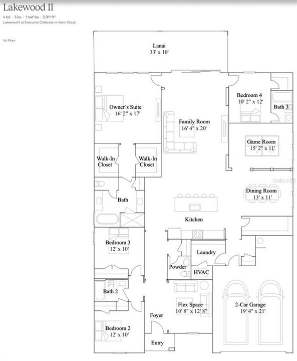 В аренду: $3,850 (4 спален, 3 ванн, 2911 Квадратных фут)
