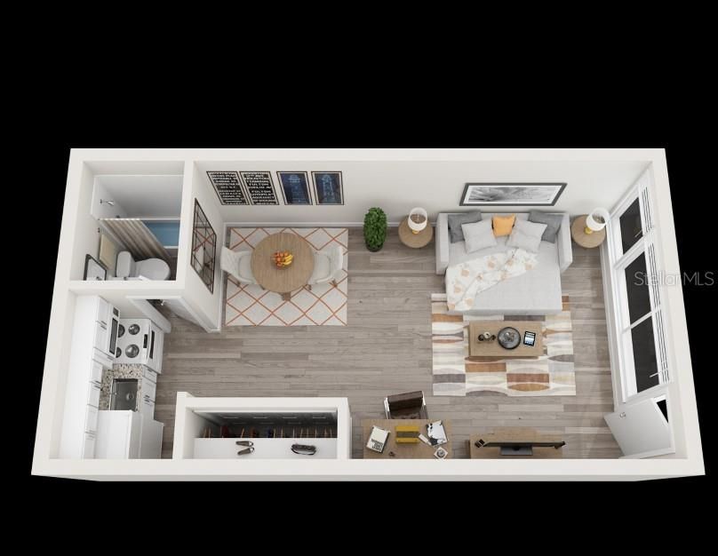 В аренду: $795 (0 спален, 1 ванн, 500 Квадратных фут)