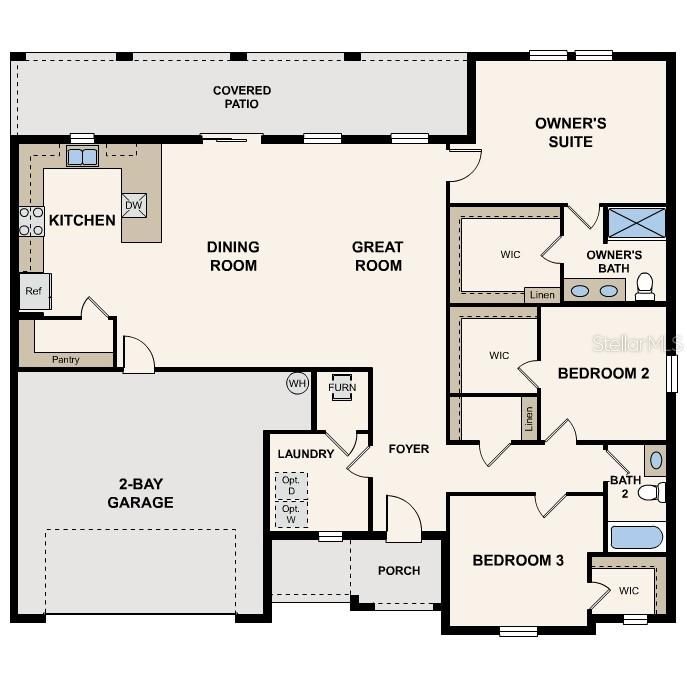 На продажу: $299,990 (3 спален, 2 ванн, 1855 Квадратных фут)