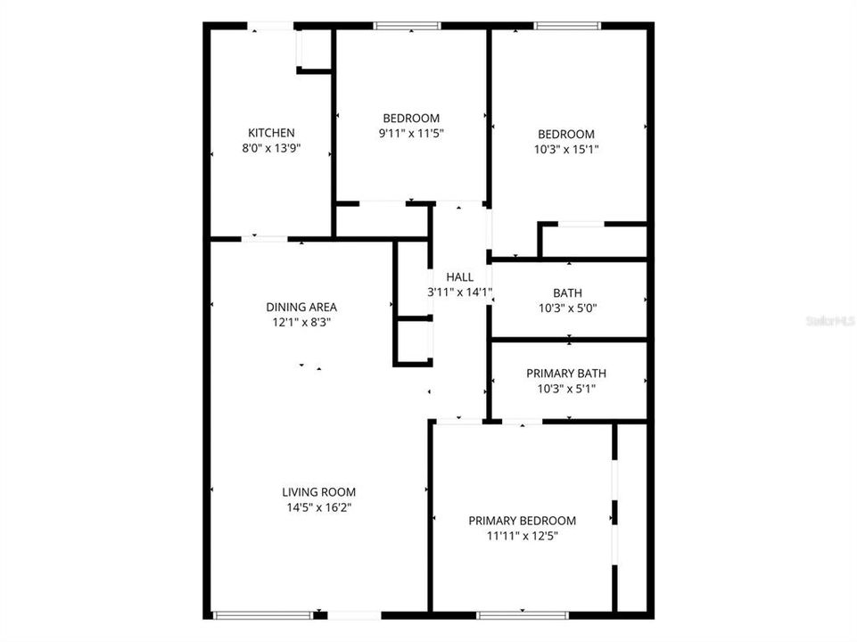 На продажу: $185,000 (3 спален, 2 ванн, 1200 Квадратных фут)