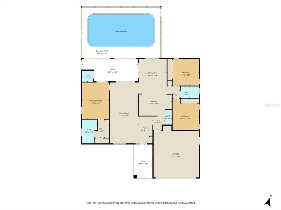 На продажу: $419,900 (3 спален, 2 ванн, 1778 Квадратных фут)