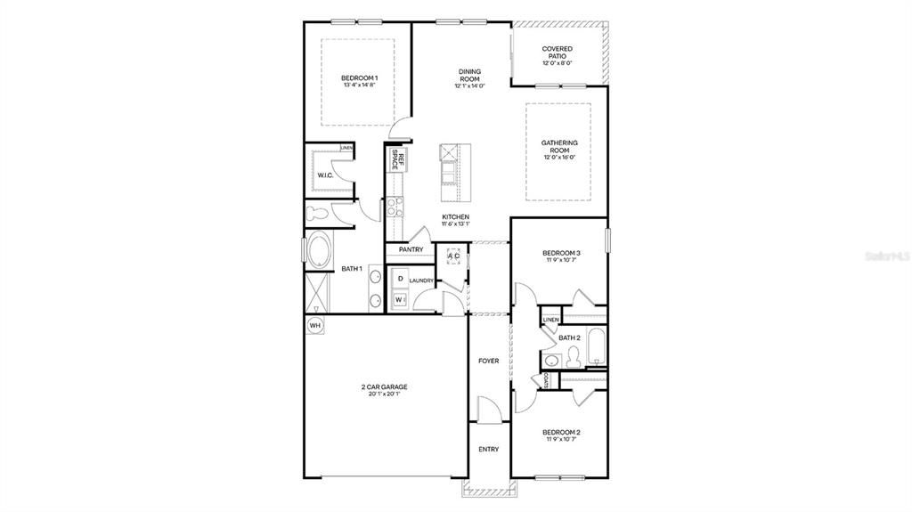 На продажу: $375,400 (3 спален, 2 ванн, 1618 Квадратных фут)