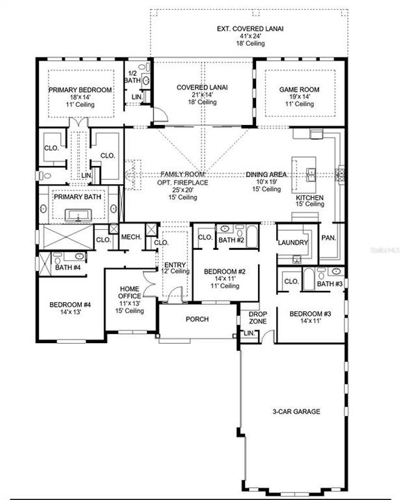 Activo con contrato: $1,156,900 (4 camas, 4 baños, 3368 Pies cuadrados)