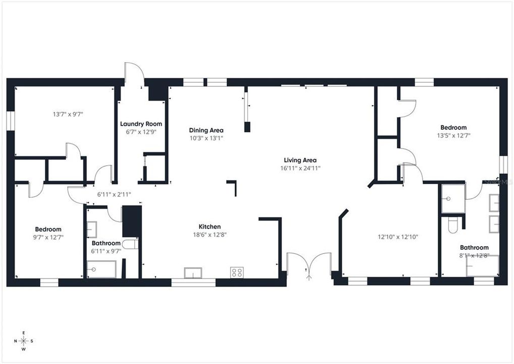 На продажу: $235,000 (3 спален, 2 ванн, 1836 Квадратных фут)