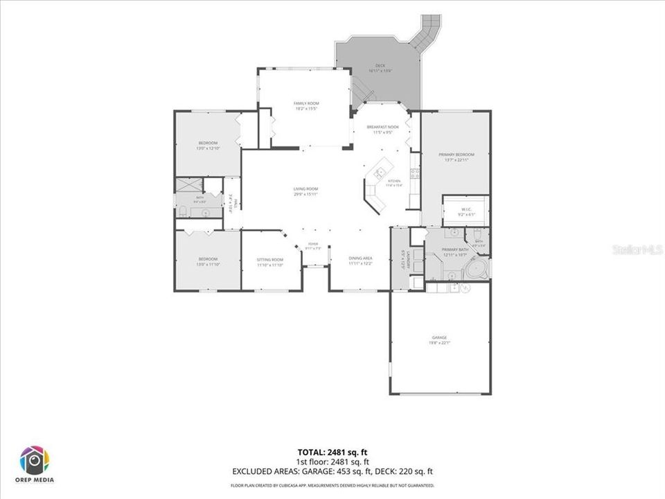 На продажу: $499,990 (3 спален, 2 ванн, 2491 Квадратных фут)