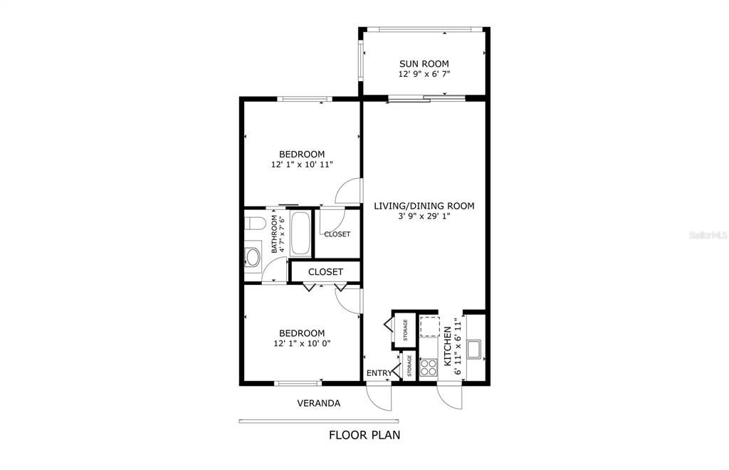 For Sale: $105,000 (2 beds, 1 baths, 750 Square Feet)