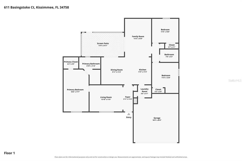 На продажу: $285,000 (3 спален, 2 ванн, 1442 Квадратных фут)