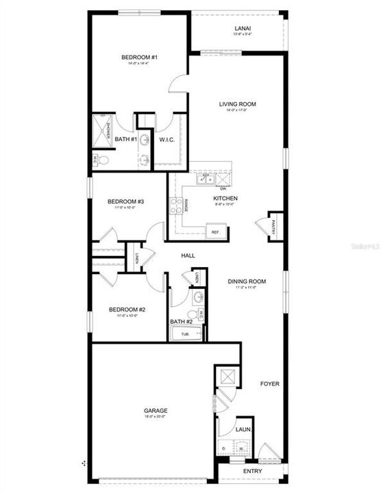 На продажу: $329,990 (3 спален, 2 ванн, 1560 Квадратных фут)