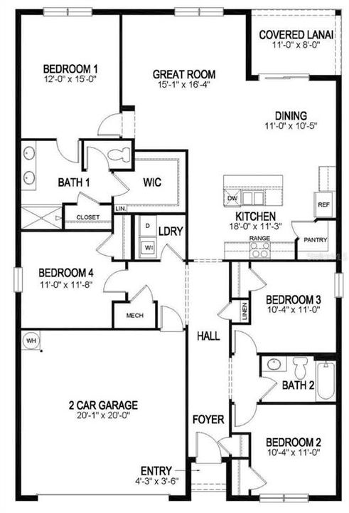 En Venta: $415,000 (4 camas, 2 baños, 1834 Pies cuadrados)