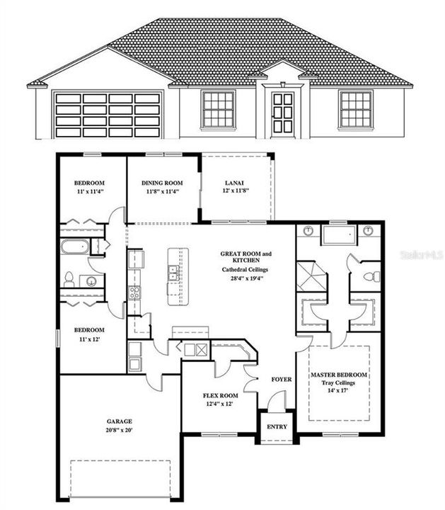 На продажу: $349,900 (4 спален, 2 ванн, 2043 Квадратных фут)