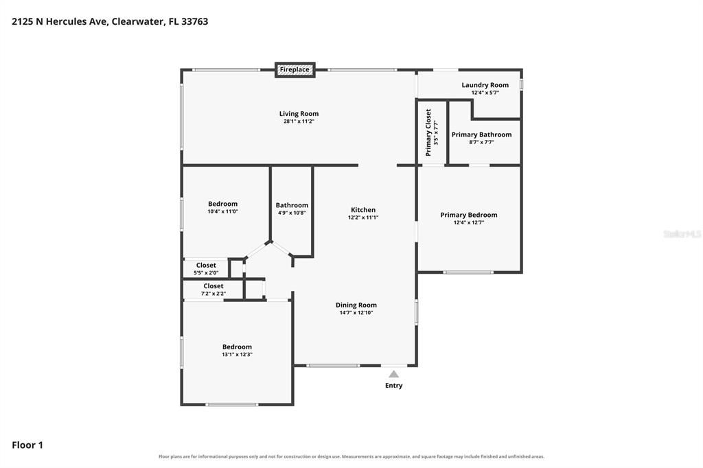 На продажу: $355,000 (3 спален, 2 ванн, 1407 Квадратных фут)