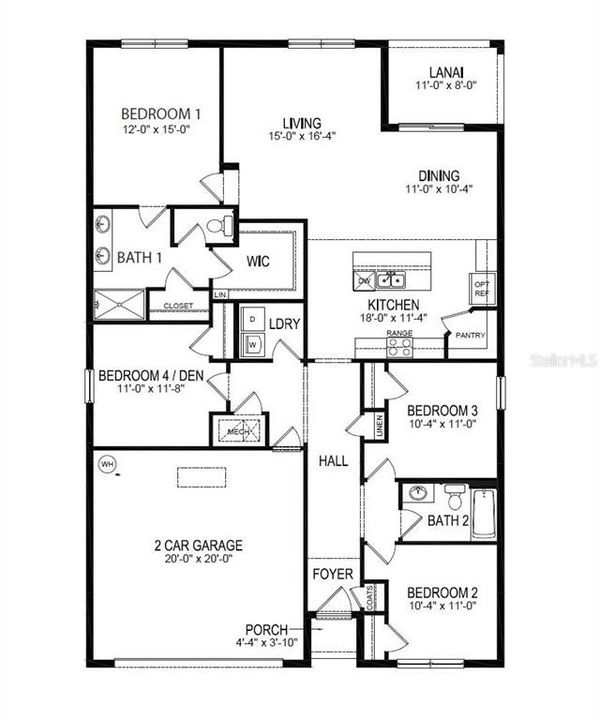 En Venta: $369,000 (4 camas, 2 baños, 1828 Pies cuadrados)