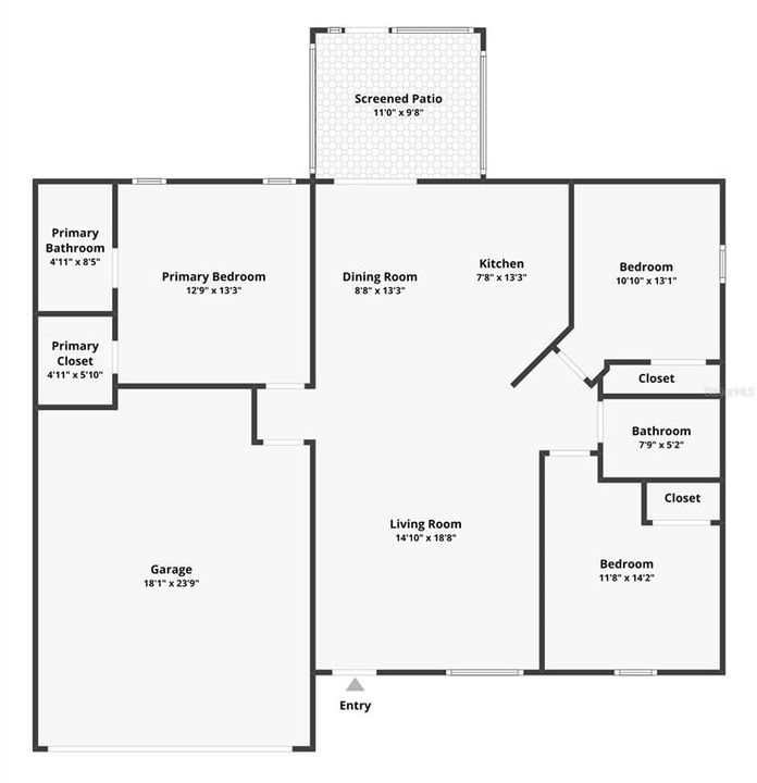 На продажу: $244,900 (3 спален, 2 ванн, 1288 Квадратных фут)