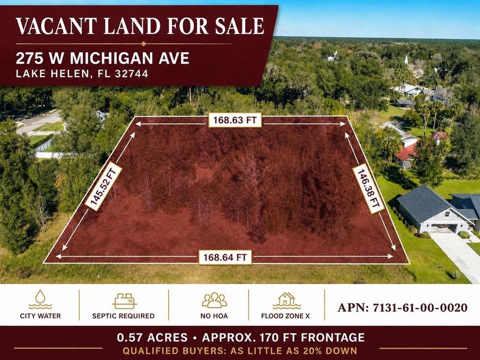 На продажу: $134,800 (0.57 acres)