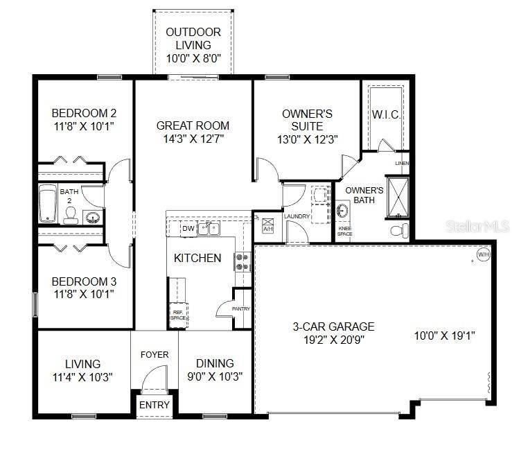 На продажу: $352,990 (3 спален, 2 ванн, 1552 Квадратных фут)