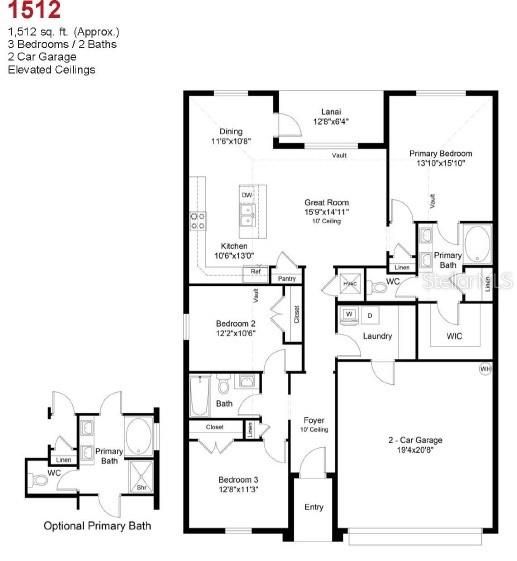 На продажу: $302,250 (3 спален, 2 ванн, 1512 Квадратных фут)