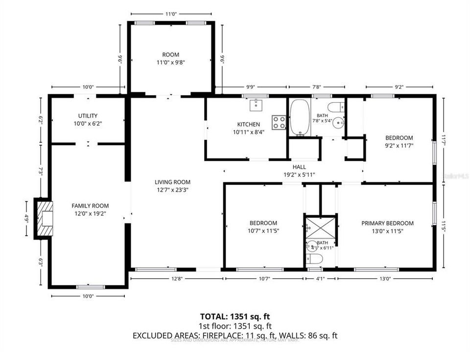 Active With Contract: $170,000 (3 beds, 2 baths, 1351 Square Feet)