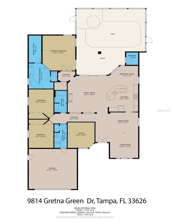 For Sale: $799,000 (3 beds, 2 baths, 2478 Square Feet)