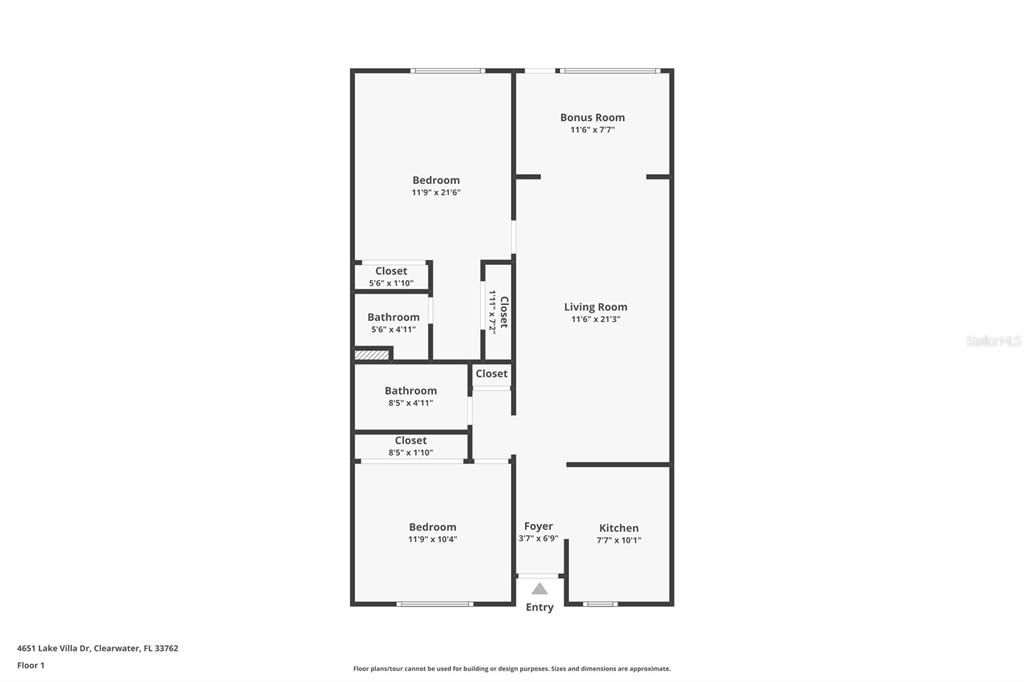 For Sale: $165,000 (2 beds, 2 baths, 865 Square Feet)