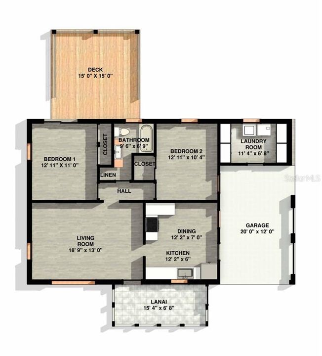 В аренду: $2,750 (2 спален, 1 ванн, 924 Квадратных фут)