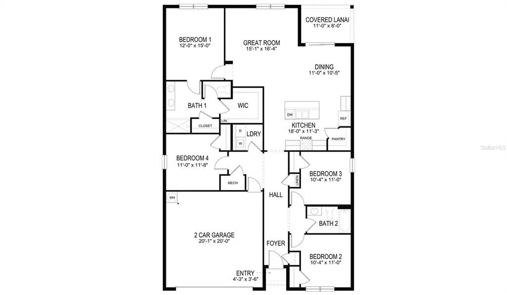 В аренду: $2,650 (4 спален, 2 ванн, 1846 Квадратных фут)