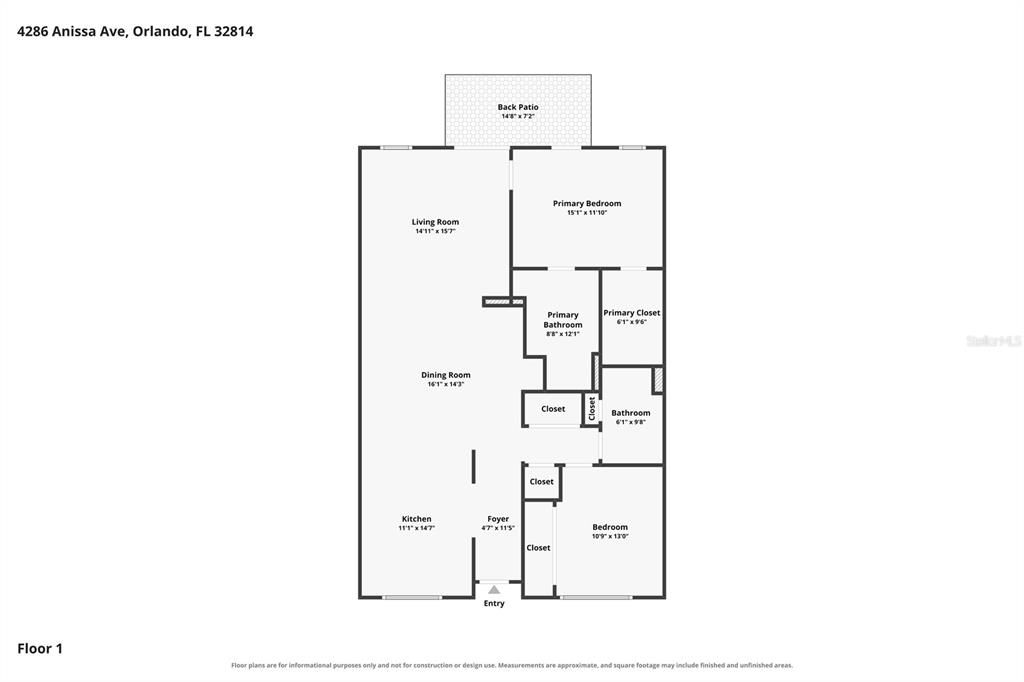 For Sale: $573,000 (2 beds, 2 baths, 1417 Square Feet)