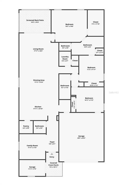 На продажу: $389,000 (3 спален, 2 ванн, 2128 Квадратных фут)
