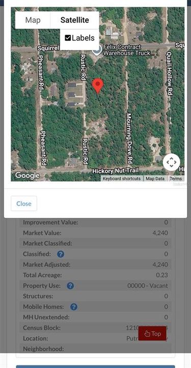 For Sale: $10,500 (0.23 acres)