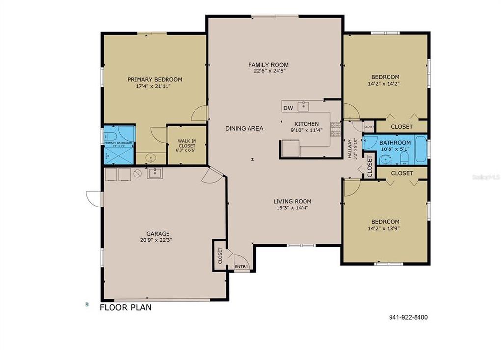 For Rent: $2,995 (3 beds, 2 baths, 1922 Square Feet)