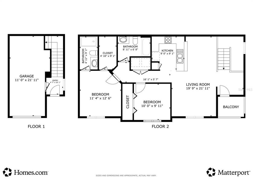For Sale: $290,000 (2 beds, 2 baths, 966 Square Feet)