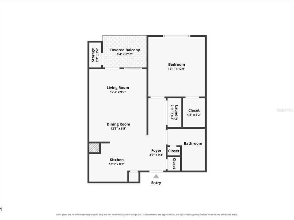 На продажу: $255,000 (1 спален, 1 ванн, 654 Квадратных фут)