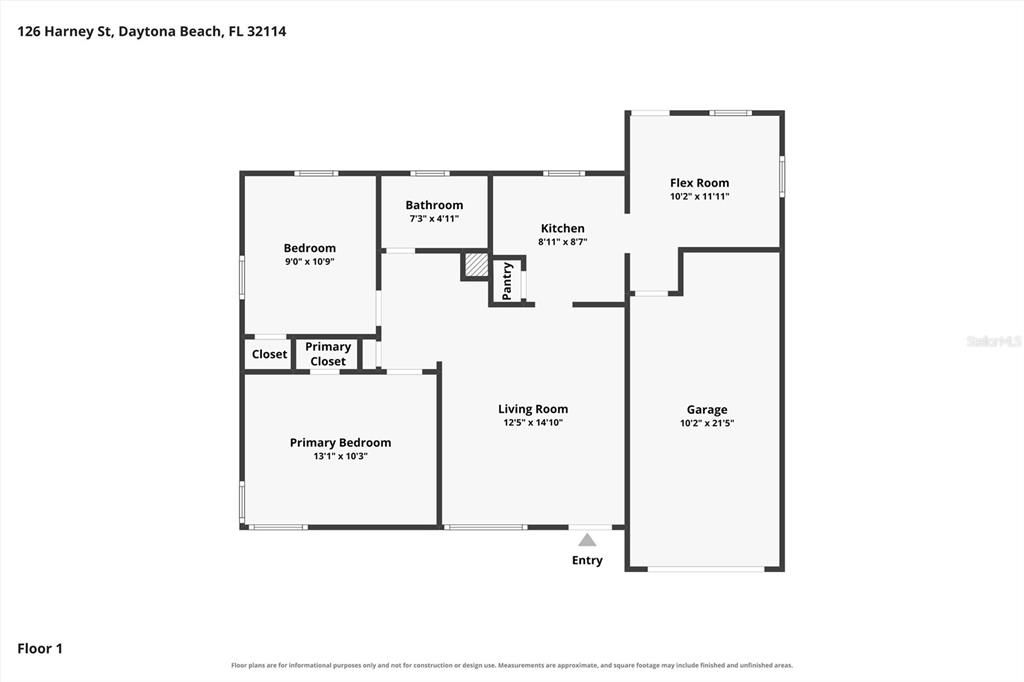For Sale: $175,000 (2 beds, 1 baths, 755 Square Feet)