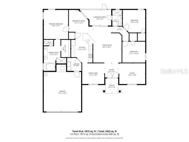 На продажу: $364,000 (3 спален, 2 ванн, 1844 Квадратных фут)