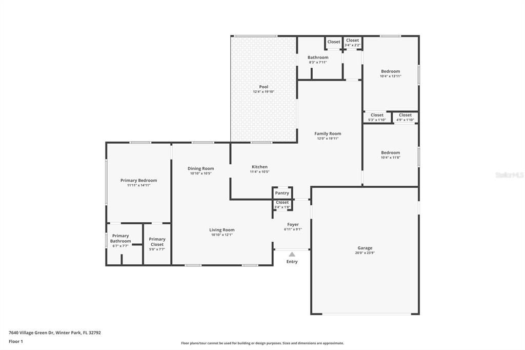 На продажу: $439,000 (3 спален, 2 ванн, 1631 Квадратных фут)