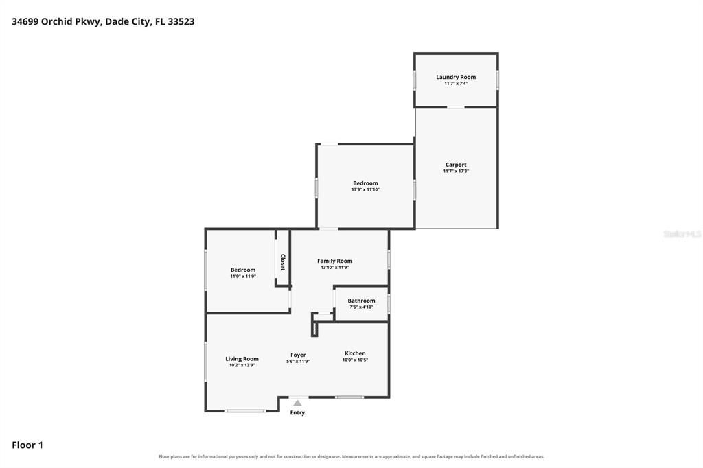 For Sale: $170,000 (2 beds, 1 baths, 755 Square Feet)