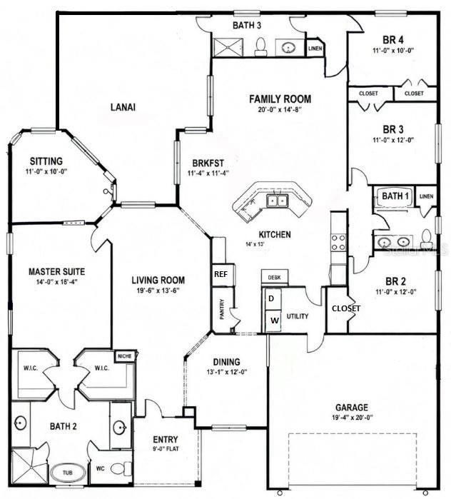 На продажу: $469,900 (4 спален, 3 ванн, 2454 Квадратных фут)