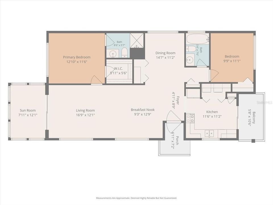 For Sale: $150,000 (2 beds, 2 baths, 1144 Square Feet)