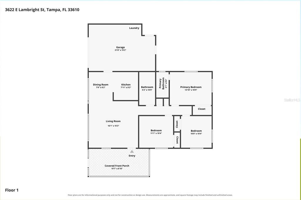 На продажу: $315,000 (3 спален, 2 ванн, 1066 Квадратных фут)