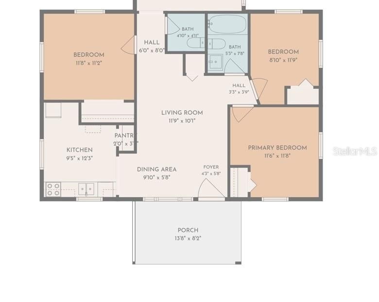 For Rent: $2,500 (3 beds, 2 baths, 1576 Square Feet)