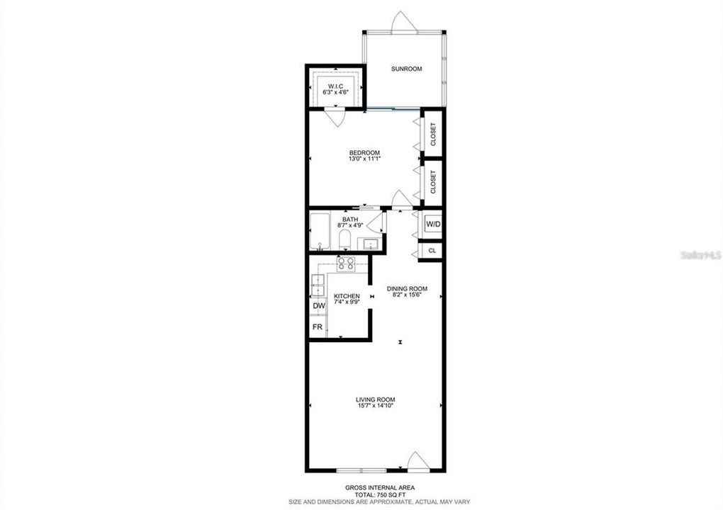 For Sale: $157,000 (1 beds, 1 baths, 707 Square Feet)