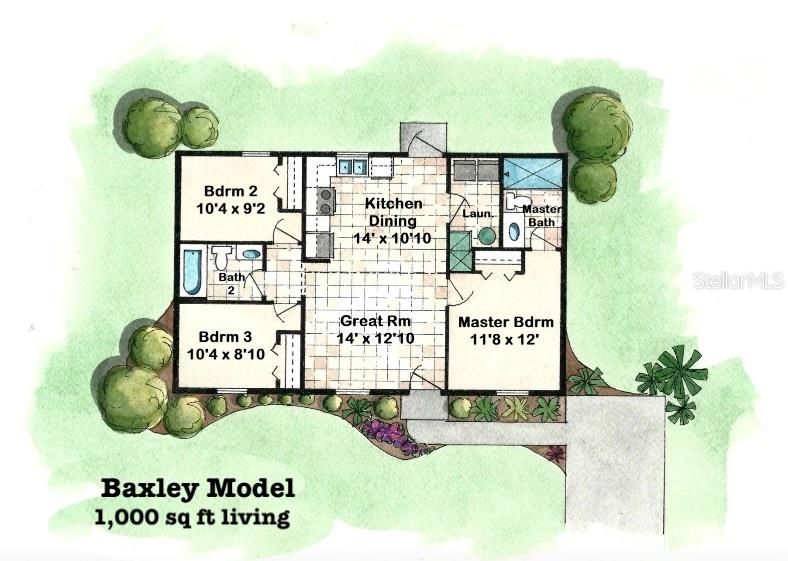 На продажу: $204,500 (3 спален, 2 ванн, 1000 Квадратных фут)