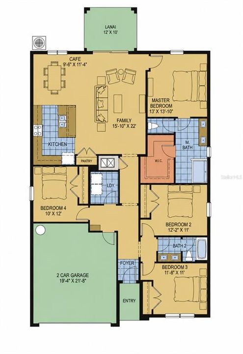 На продажу: $395,000 (4 спален, 2 ванн, 1905 Квадратных фут)