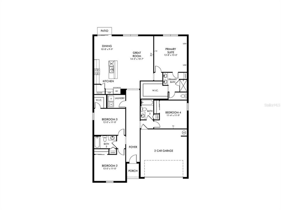 For Sale: $320,000 (4 beds, 3 baths, 1988 Square Feet)
