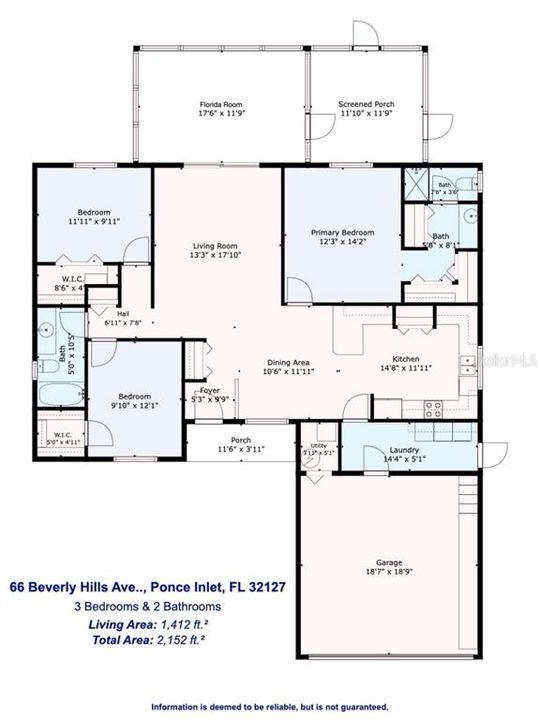 For Sale: $599,900 (3 beds, 2 baths, 1412 Square Feet)