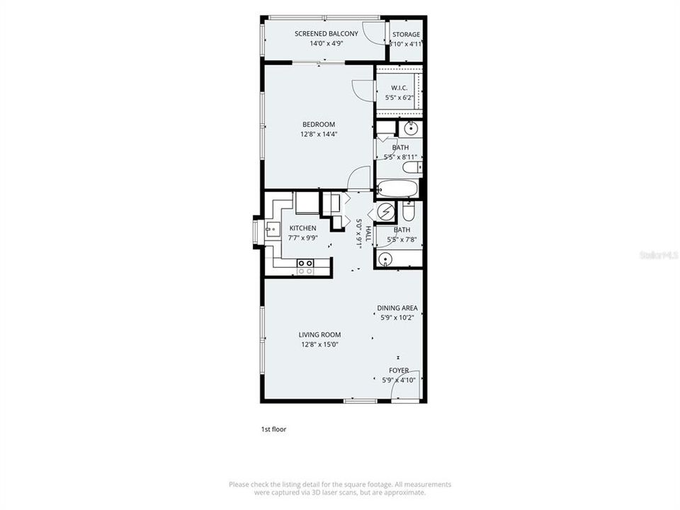 For Sale: $185,000 (1 beds, 1 baths, 760 Square Feet)