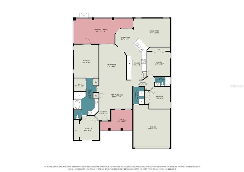 На продажу: $374,999 (4 спален, 2 ванн, 2105 Квадратных фут)