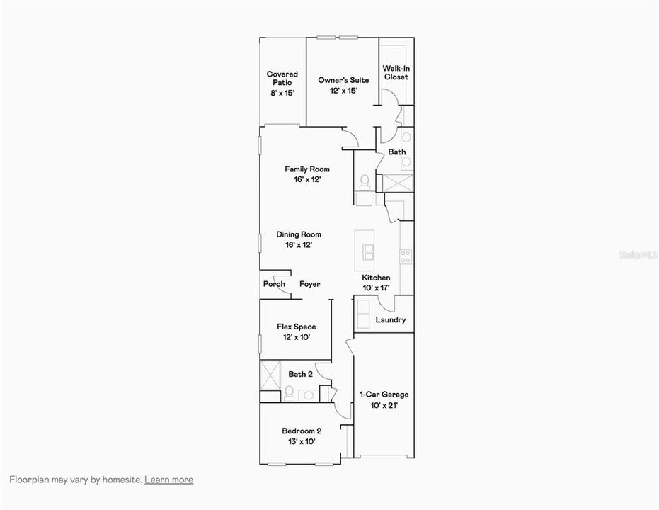 На продажу: $255,000 (2 спален, 2 ванн, 1615 Квадратных фут)