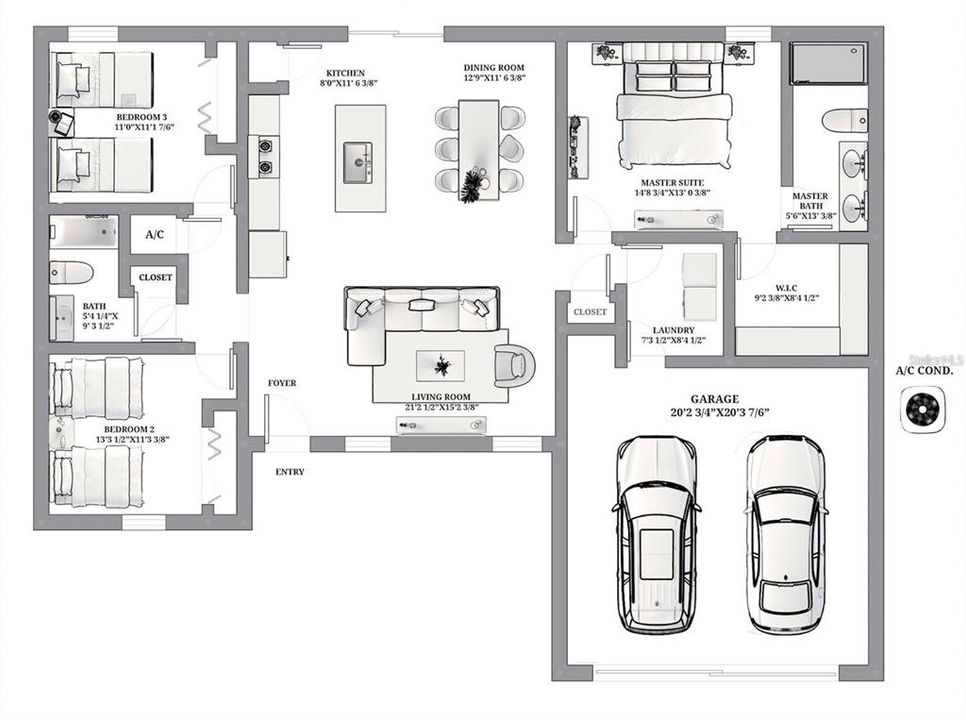For Rent: $1,900 (3 beds, 2 baths, 1514 Square Feet)
