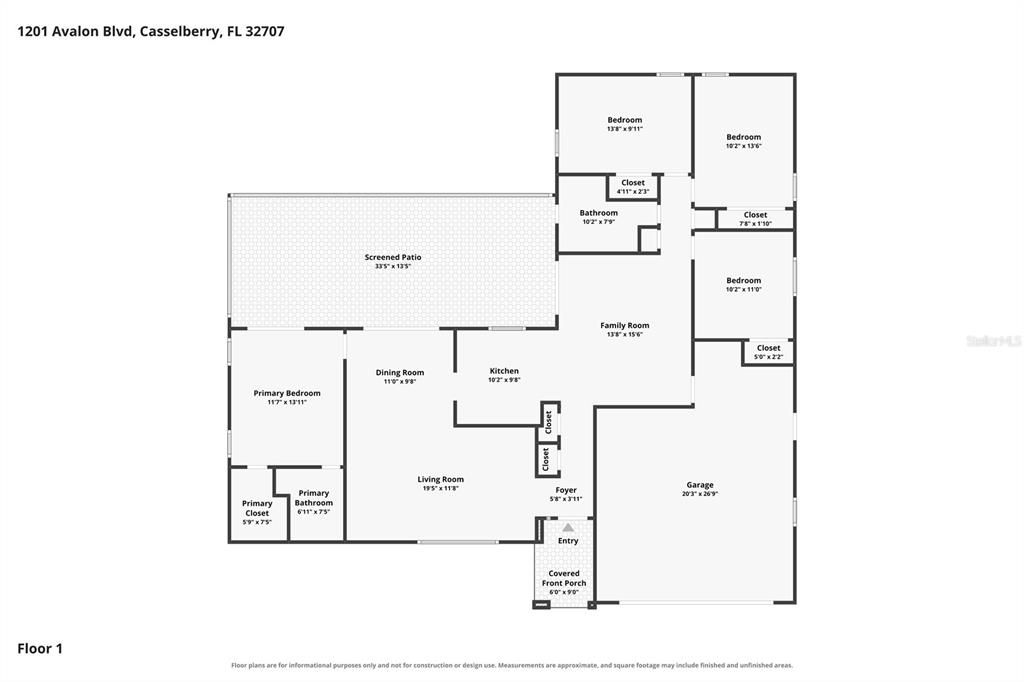 На продажу: $415,000 (4 спален, 2 ванн, 1668 Квадратных фут)