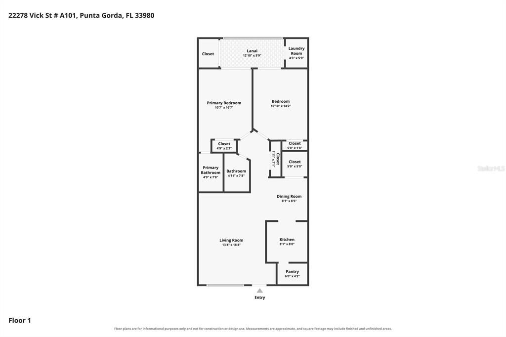 For Sale: $100,000 (2 beds, 2 baths, 1046 Square Feet)